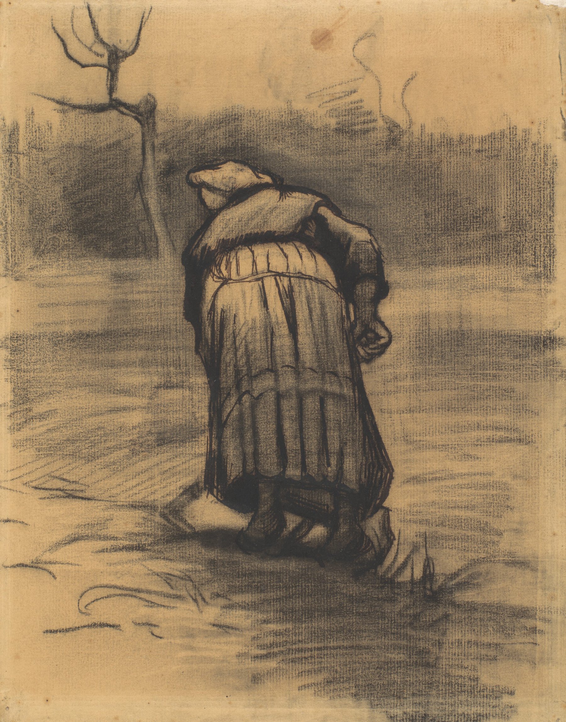 Aardappelrooiende boerin Vincent van Gogh (1853 - 1890), Nuenen, mei-juni 1885