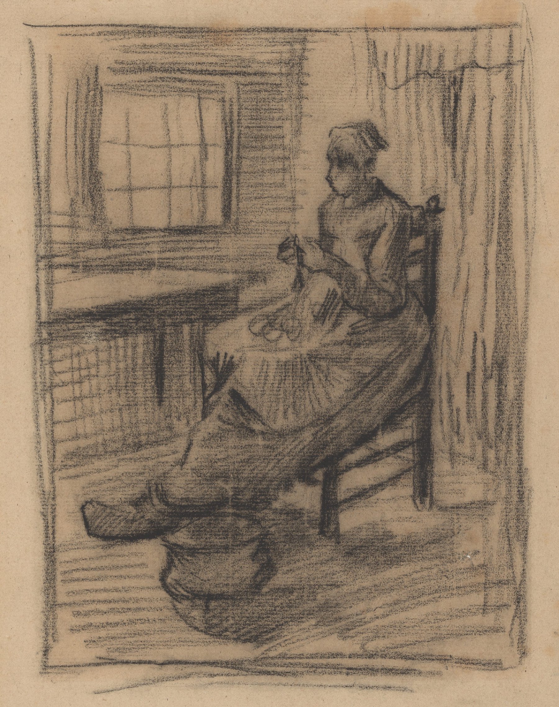 Aardappelschillende vrouw Vincent van Gogh (1853 - 1890), Nuenen, maart-april 1885