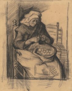 Aardappelschillende vrouw Vincent van Gogh (1853 - 1890), Nuenen, maart-april 1885