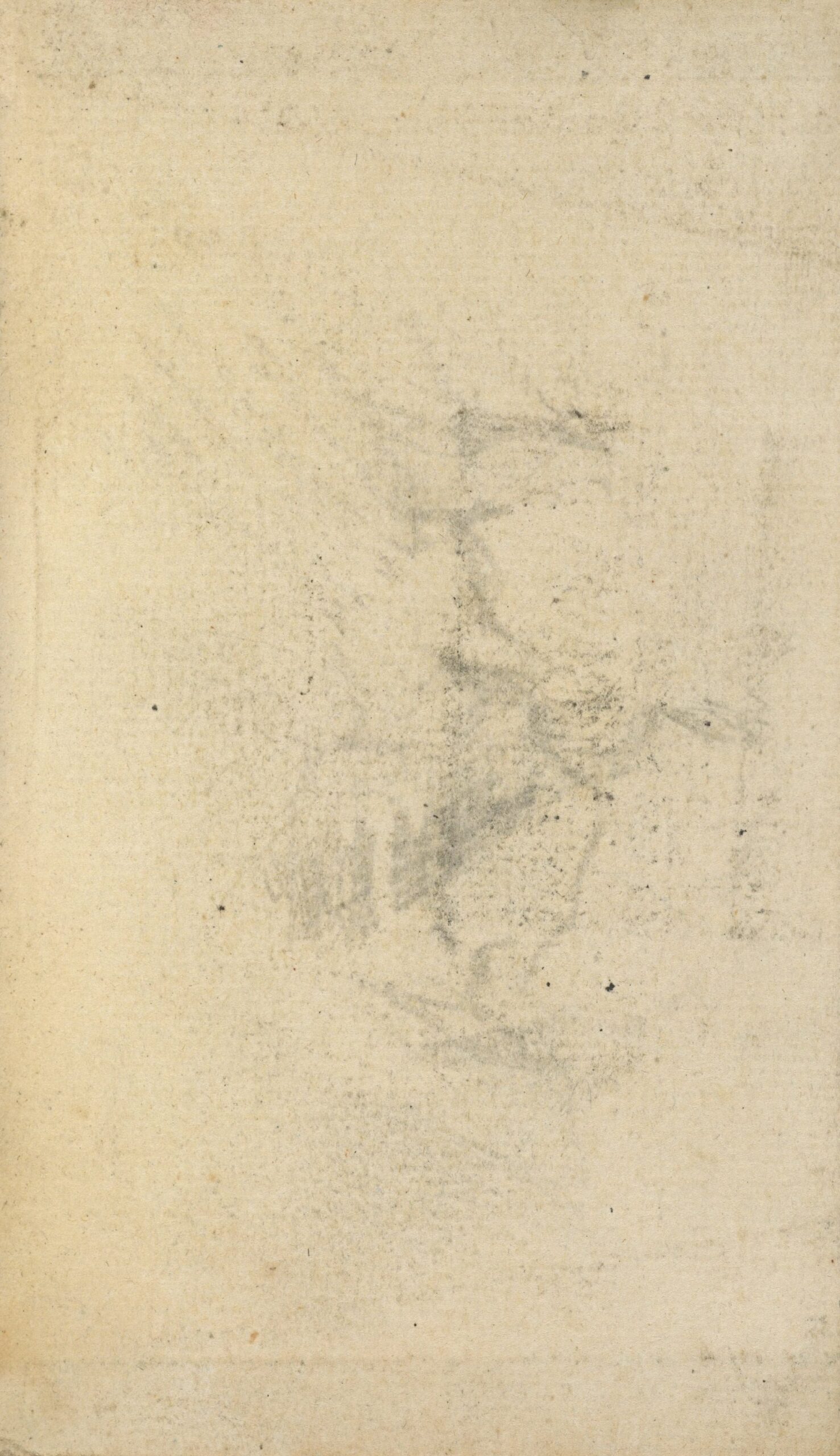 Binnenkant schutblad met doordruk van 'Kop van een man' Vincent van Gogh (1853 - 1890), Nuenen, november 1884-september 1885