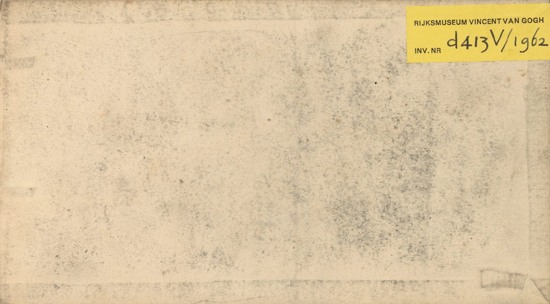 Binnenkant schutblad met veeg Vincent van Gogh (1853 - 1890), Parijs, februari-juni 1886