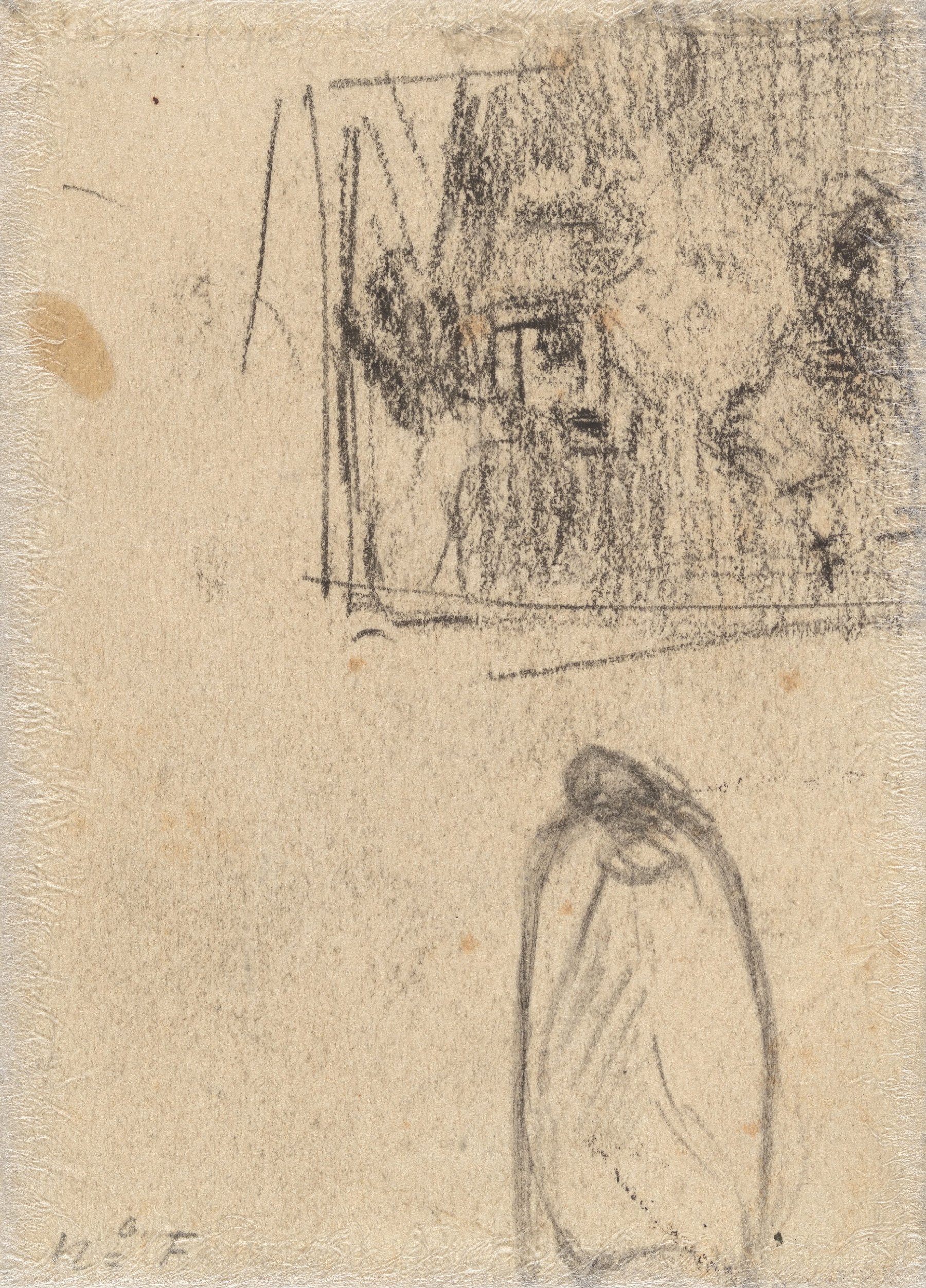 Blad met schetsen Vincent van Gogh (1853 - 1890), Parijs, maart-mei 1886