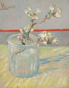 Bloeiend amandeltakje in een glas Vincent van Gogh (1853 - 1890), Arles, maart 1888