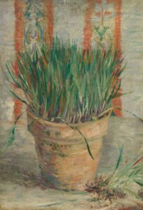 Bloempot met Chinese bieslook Vincent van Gogh (1853 - 1890), Parijs, januari-februari 1887