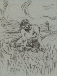 Boer met een zeis Vincent van Gogh (1853 - 1890), Auvers-sur-Oise, juli 1890