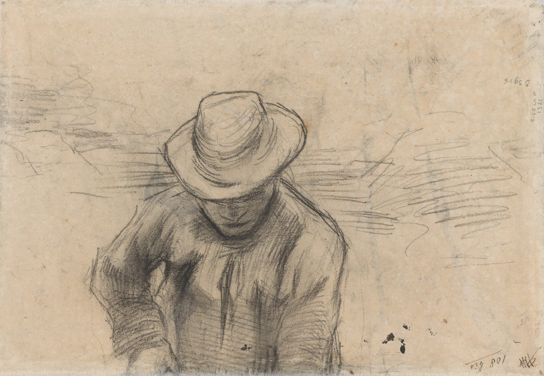 Boer met gaffel Vincent van Gogh (1853 - 1890), Nuenen, juli-september 1885