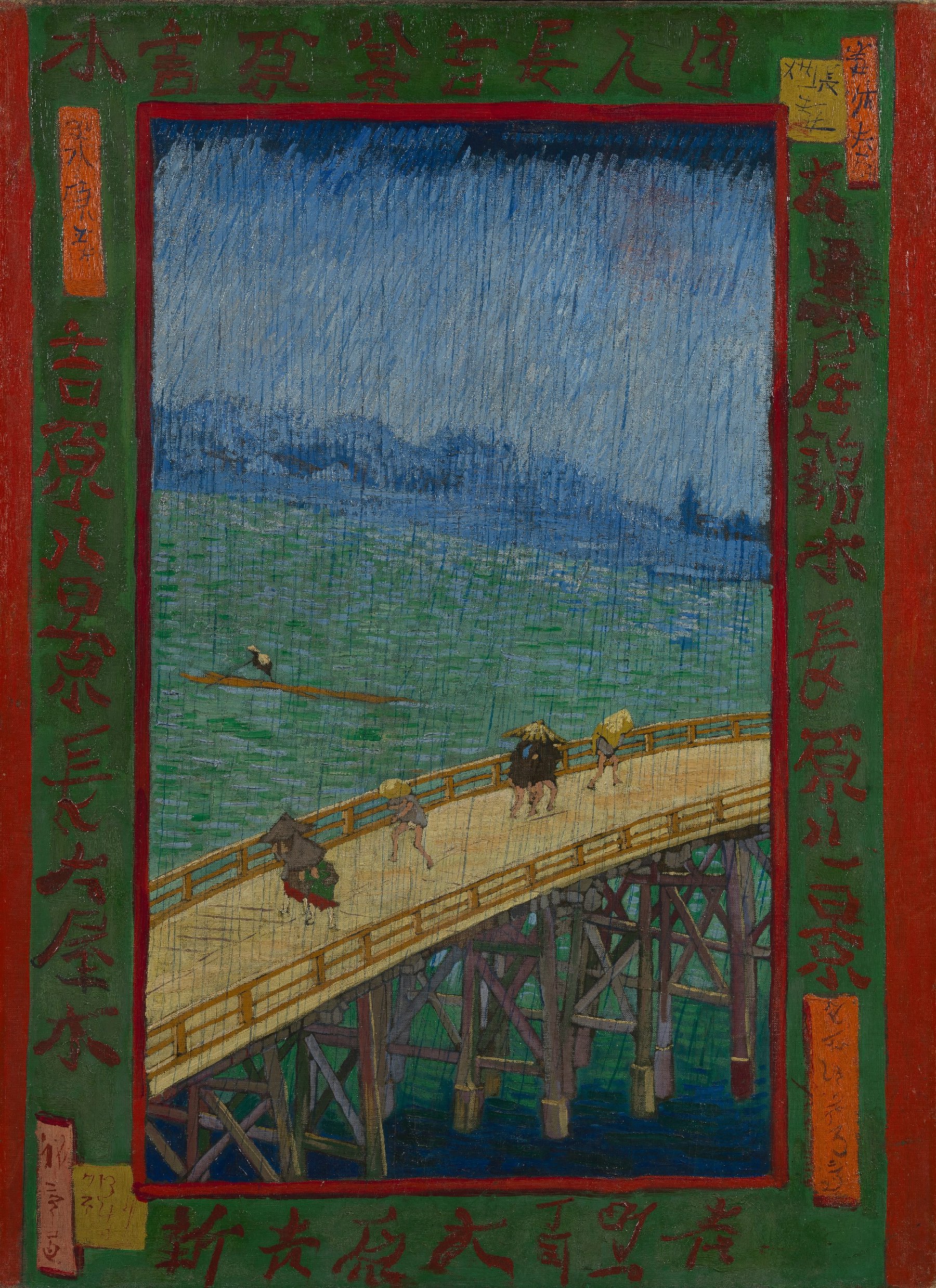 Brug in de regen (naar Hiroshige) Vincent van Gogh (1853 - 1890), Parijs, oktober-november 1887
