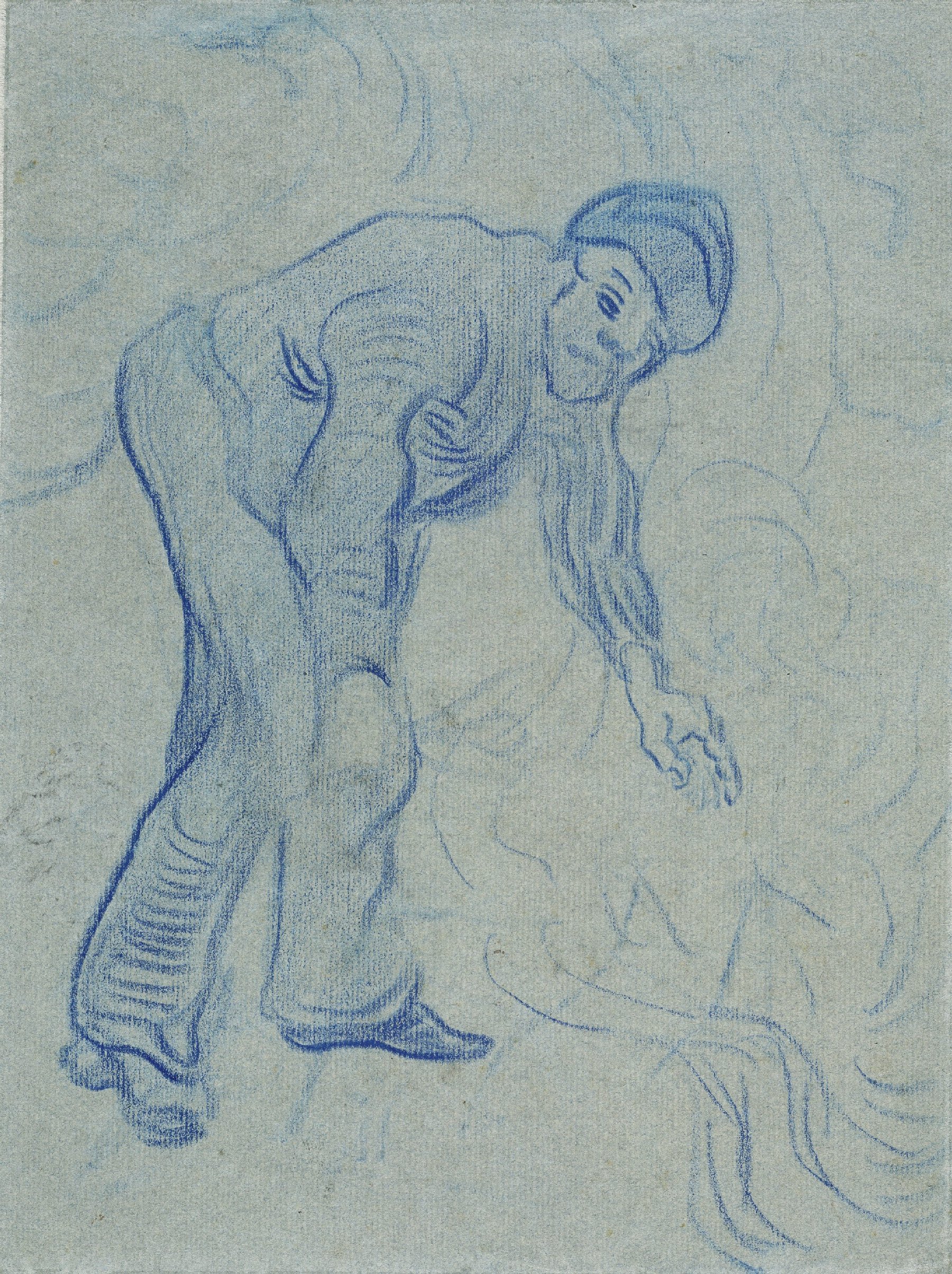 Bukkende man Vincent van Gogh (1853 - 1890), Auvers-sur-Oise, juli 1890