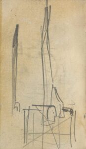 Constructietekening van een perspectiefraam en een standaard Vincent van Gogh (1853 - 1890), Nuenen, november 1884-september 1885
