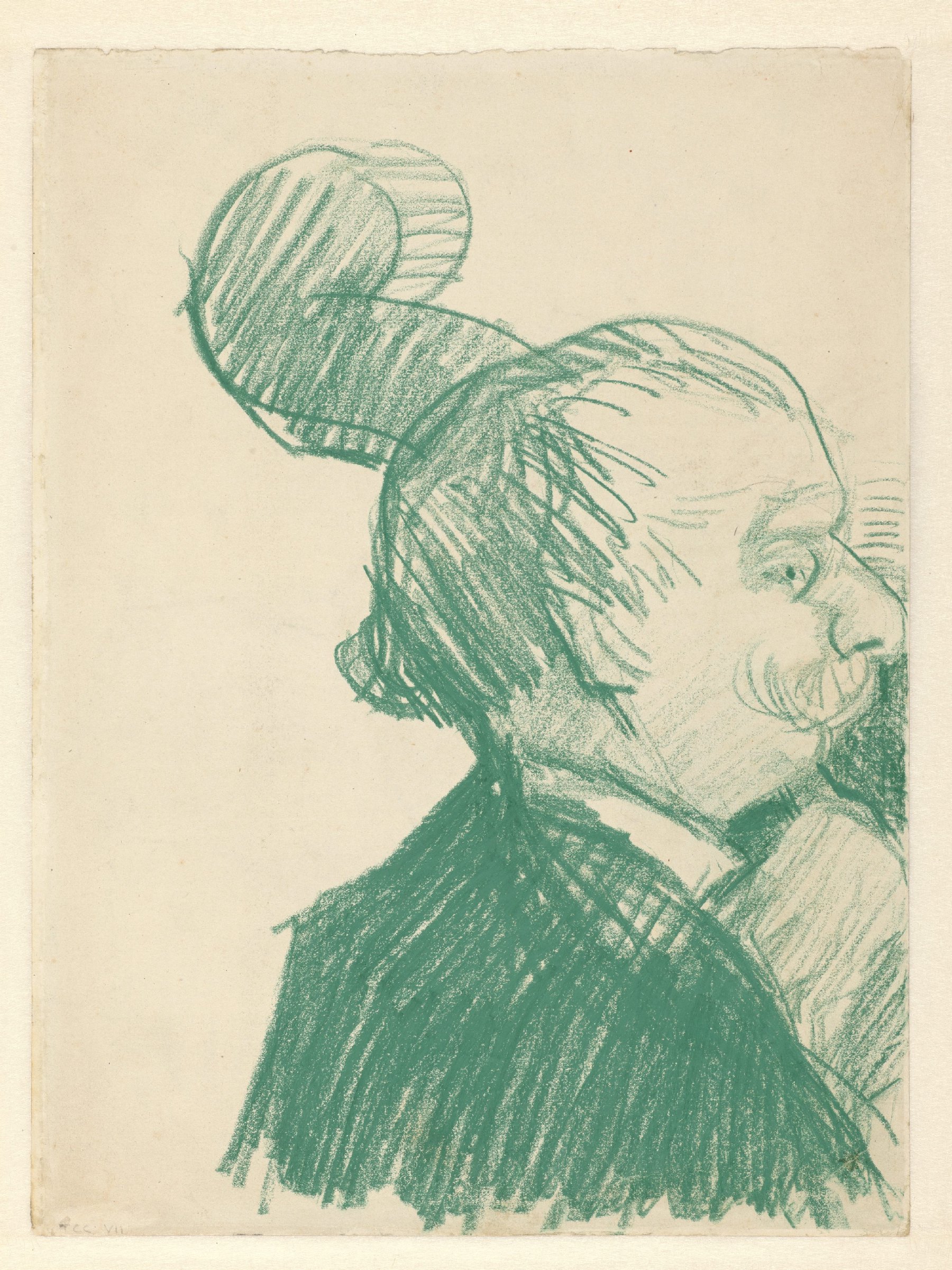 Contrabasspeler Vincent van Gogh (1853 - 1890), Parijs, januari-april 1887