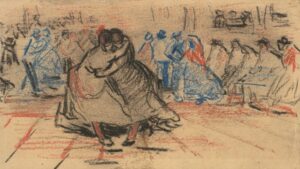 Dansend paar Vincent van Gogh (1853 - 1890), Antwerpen, december 1885