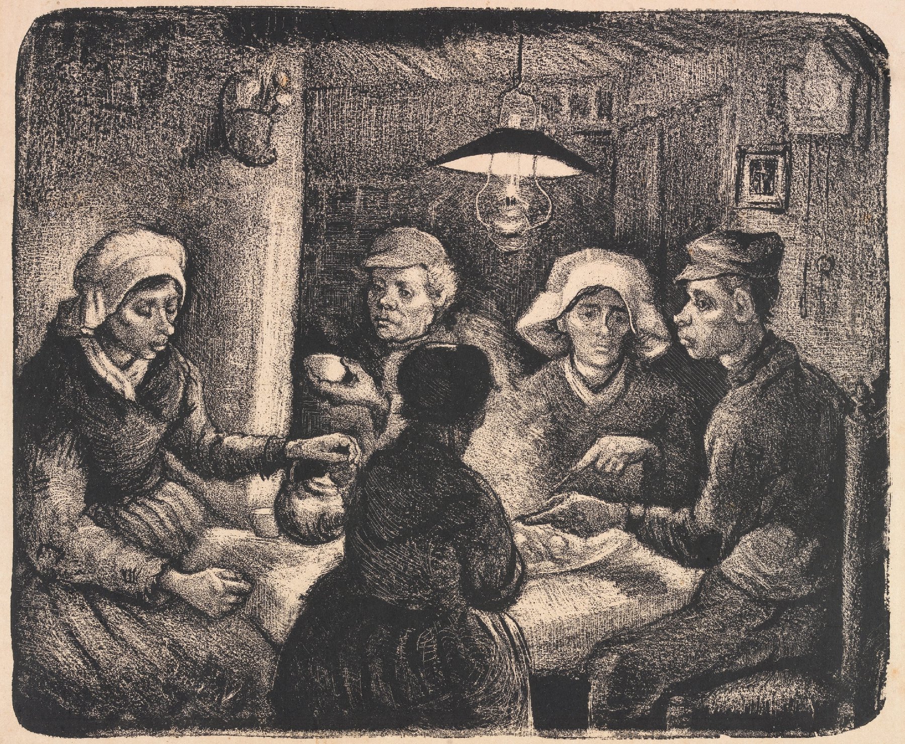 De aardappeleters Vincent van Gogh (1853 - 1890), Nuenen, april 1885