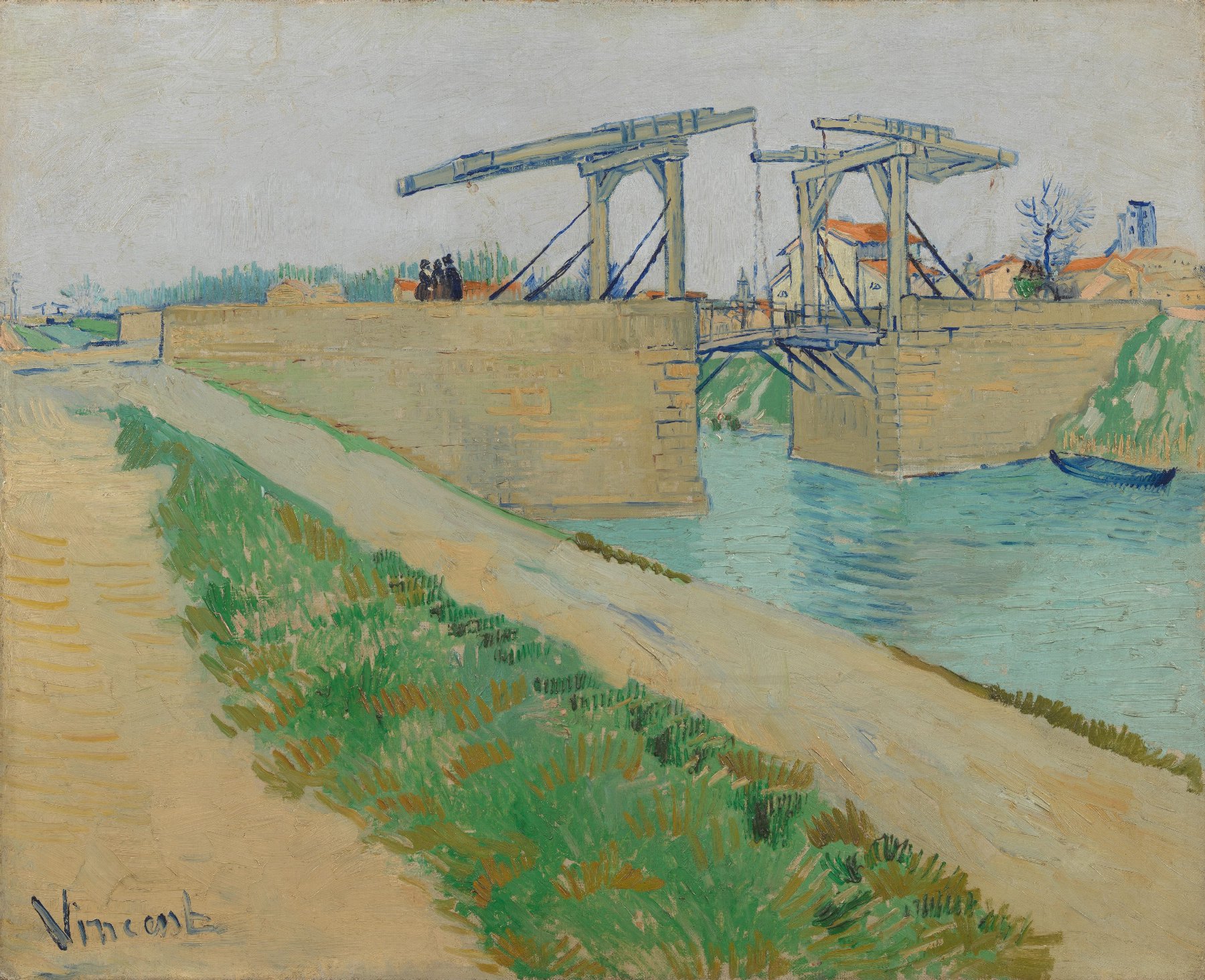 De brug van Langlois Vincent van Gogh (1853 - 1890), Arles, maart 1888