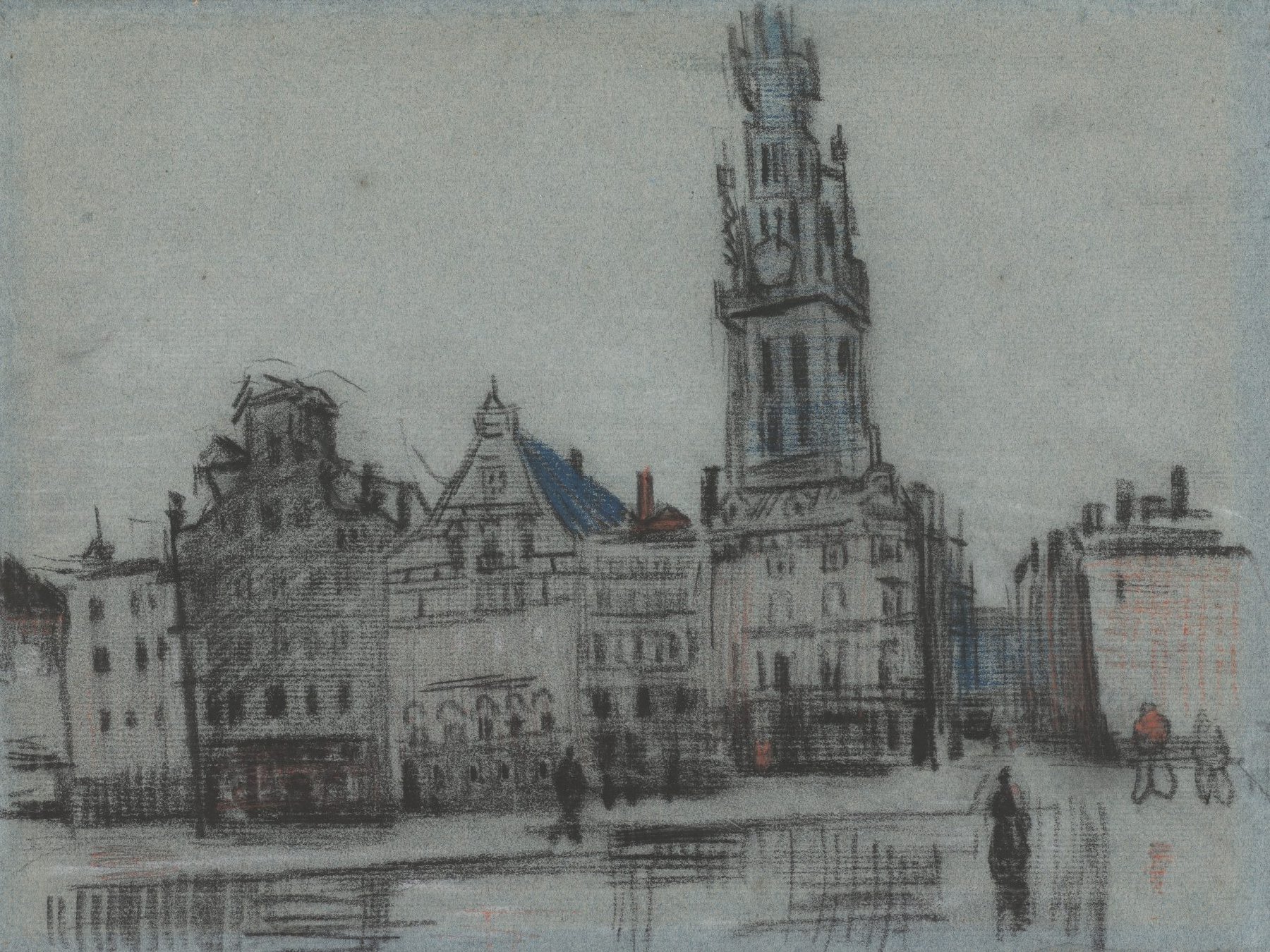 De Grote Markt Vincent van Gogh (1853 - 1890), Antwerpen, december 1885