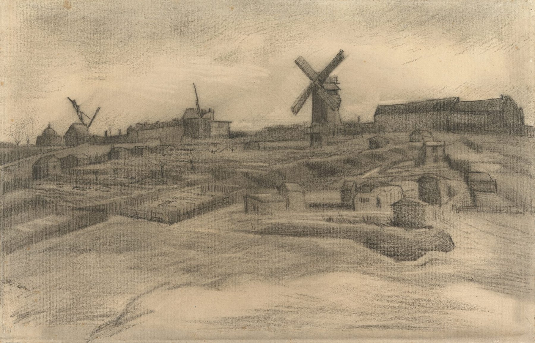 De heuvel van Montmartre Vincent van Gogh (1853 - 1890), Parijs, maart-april 1886