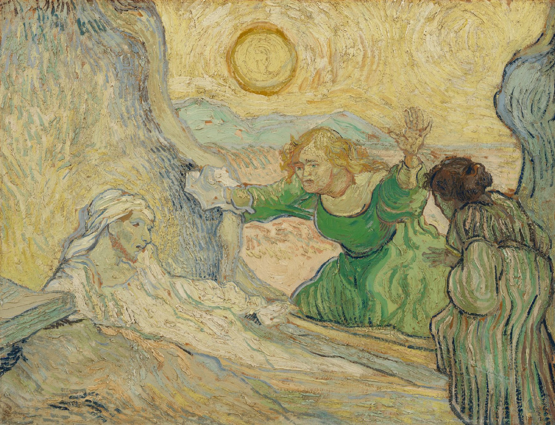 De opwekking van Lazarus (naar Rembrandt) Vincent van Gogh (1853 - 1890), Saint-Rémy-de-Provence, mei 1890