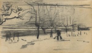 De pastorietuin in de sneeuw Vincent van Gogh (1853 - 1890), Nuenen, januari-februari 1885