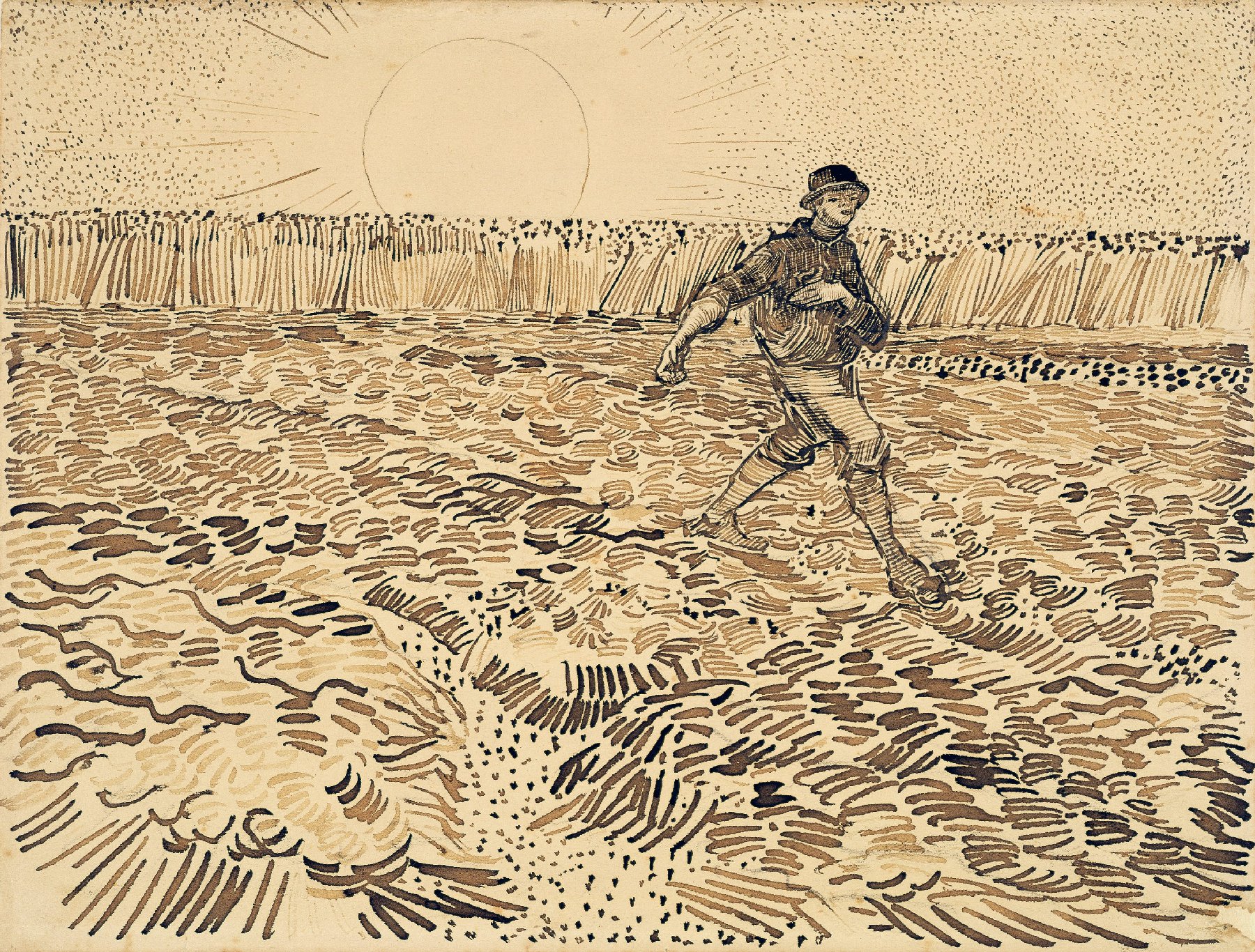De zaaier Vincent van Gogh (1853 - 1890), Arles, augustus 1888