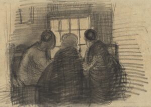 Drie personen aan de maaltijd Vincent van Gogh (1853 - 1890), Nuenen, mei 1885