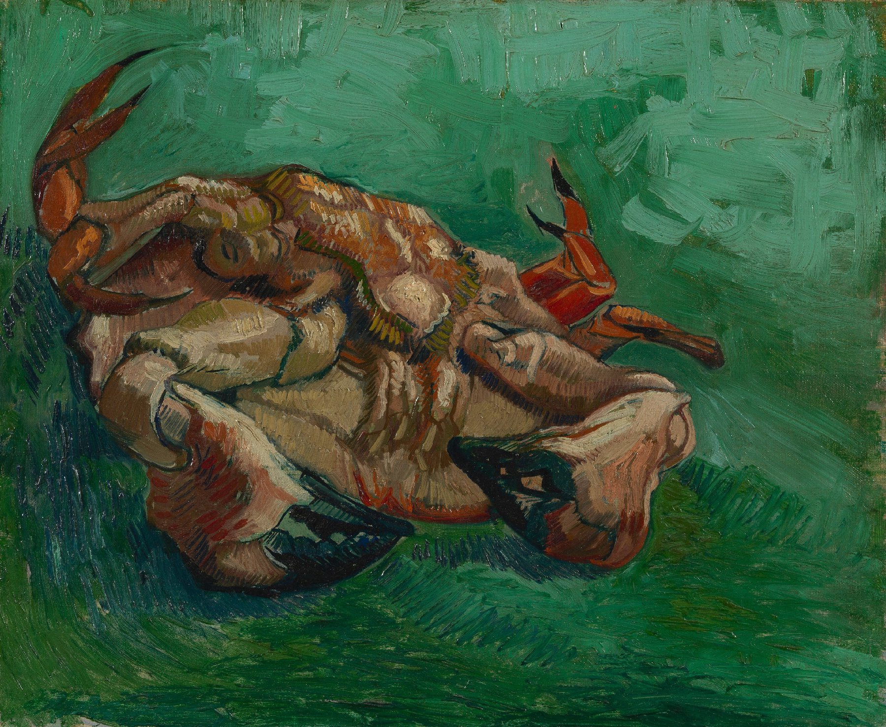 Een op zijn rug liggende krab Vincent van Gogh (1853 - 1890), Parijs, augustus-september 1887