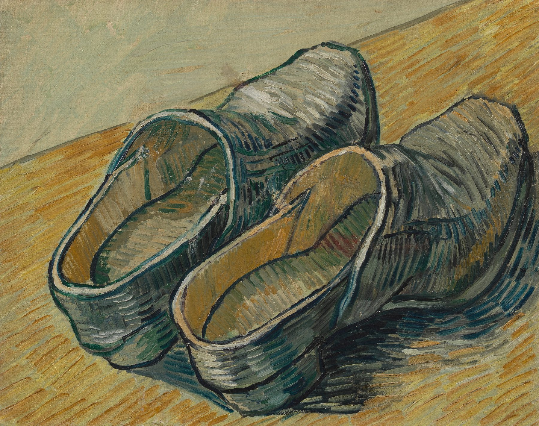 Een paar leren klompen Vincent van Gogh (1853 - 1890), Saint-Rémy-de-Provence, herfst 1889