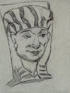 Egyptische kop Vincent van Gogh (1853 - 1890), Auvers-sur-Oise, juni-juli 1890