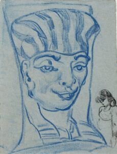 Egyptische kop en figuurstudie Vincent van Gogh (1853 - 1890), Auvers-sur-Oise, juni-juli 1890