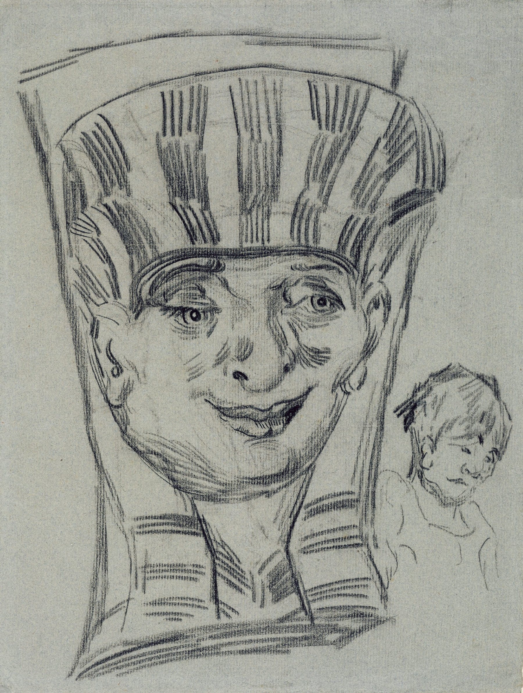 Egyptische kop en figuurstudie Vincent van Gogh (1853 - 1890), Auvers-sur-Oise, juni-juli 1890