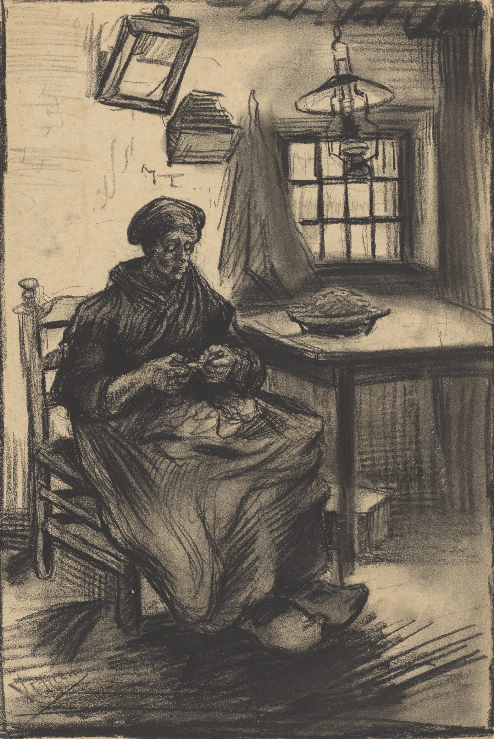 Erwtendopster Vincent van Gogh (1853 - 1890), Nuenen, augustus 1885