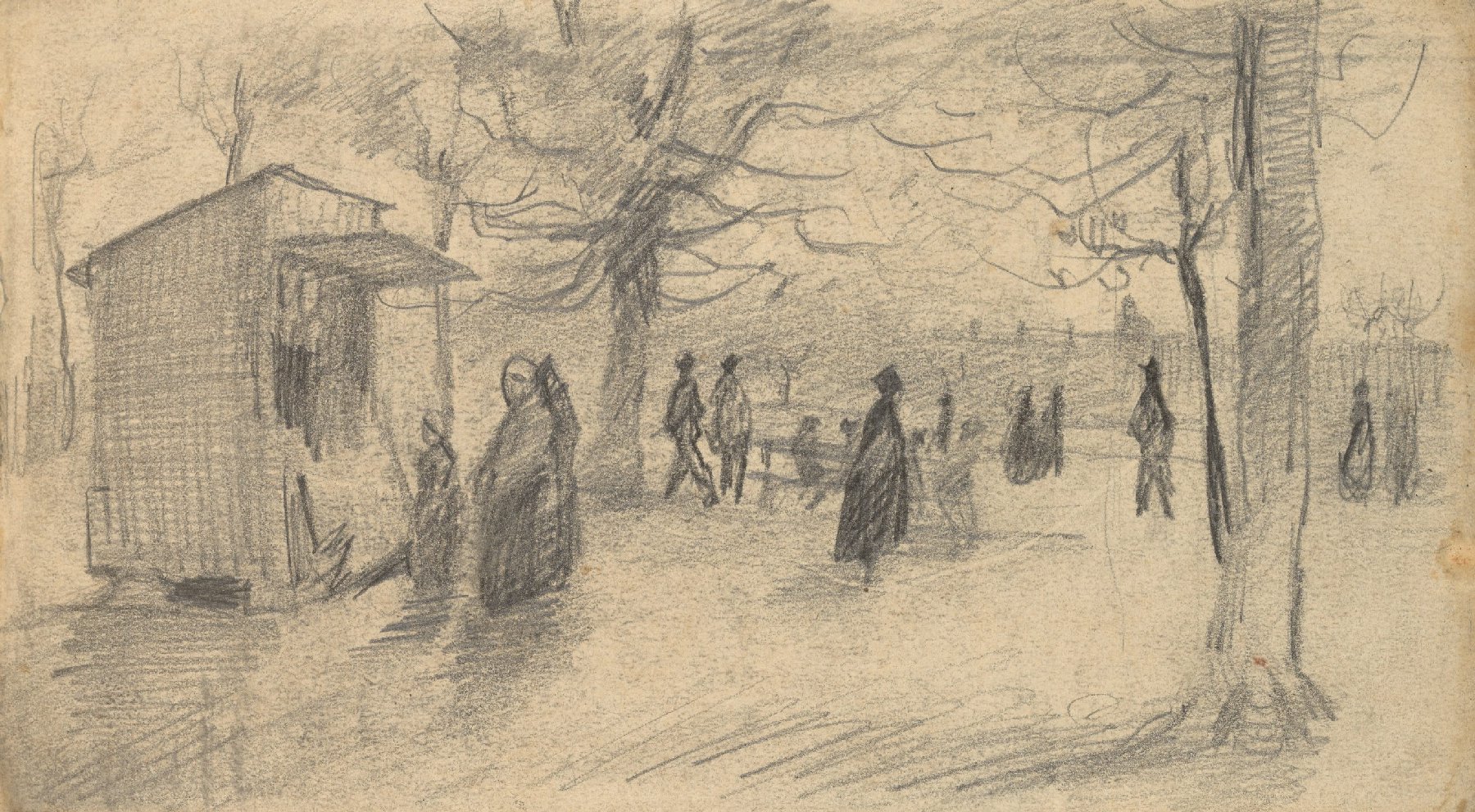 Figuren in een park Vincent van Gogh (1853 - 1890), Parijs, februari-juni 1886