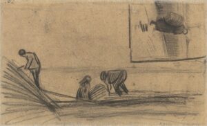 Figuren in een winters landschap Vincent van Gogh (1853 - 1890), Nuenen, december 1883