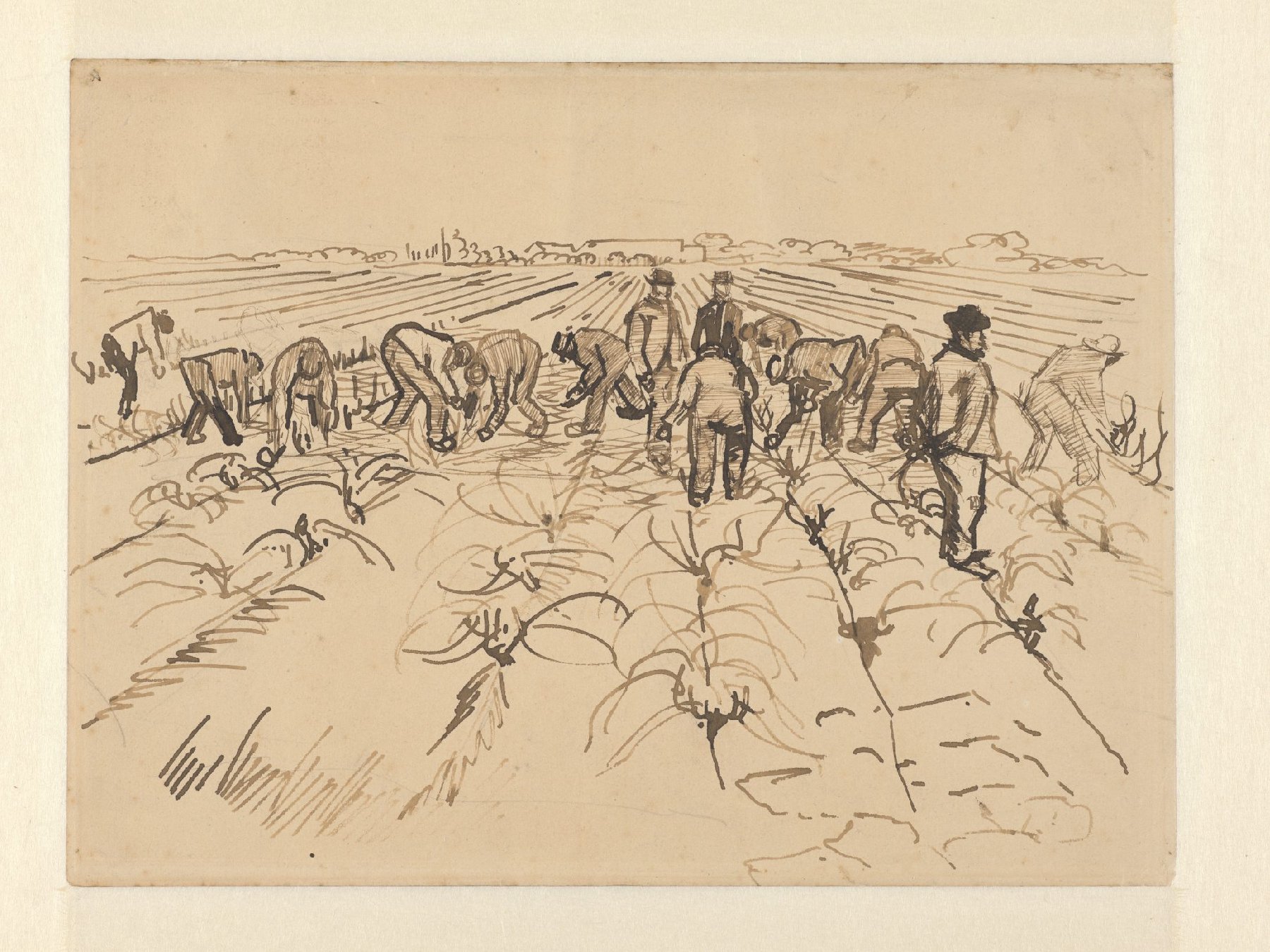 Figuren op het land Vincent van Gogh (1853 - 1890), Arles, maart 1888