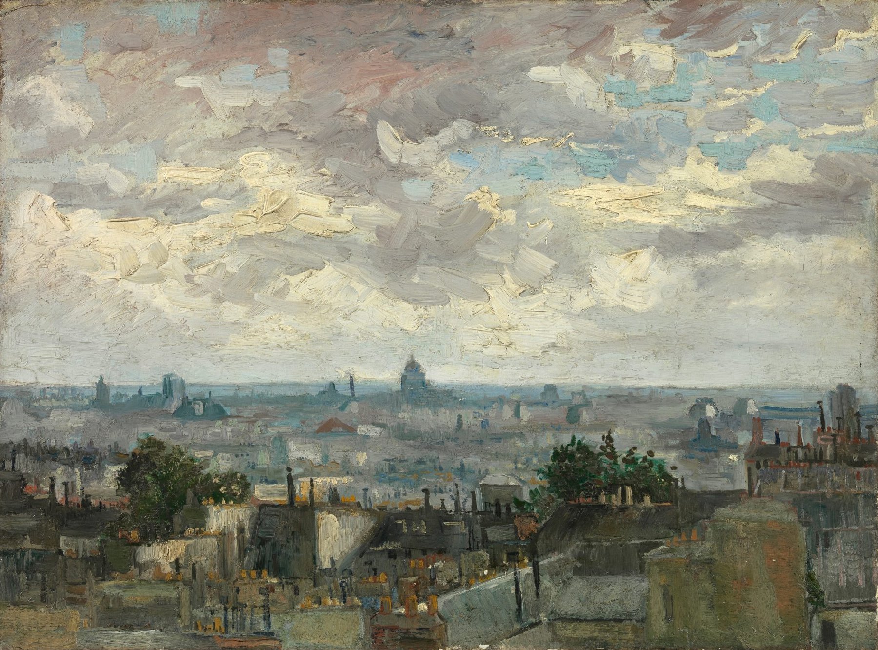 Gezicht op Parijs Vincent van Gogh (1853 - 1890), Parijs, juni-juli 1886