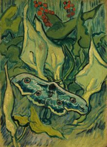 Grote nachtpauwoog Vincent van Gogh (1853 - 1890), Saint-Rémy-de-Provence, mei-juni 1889