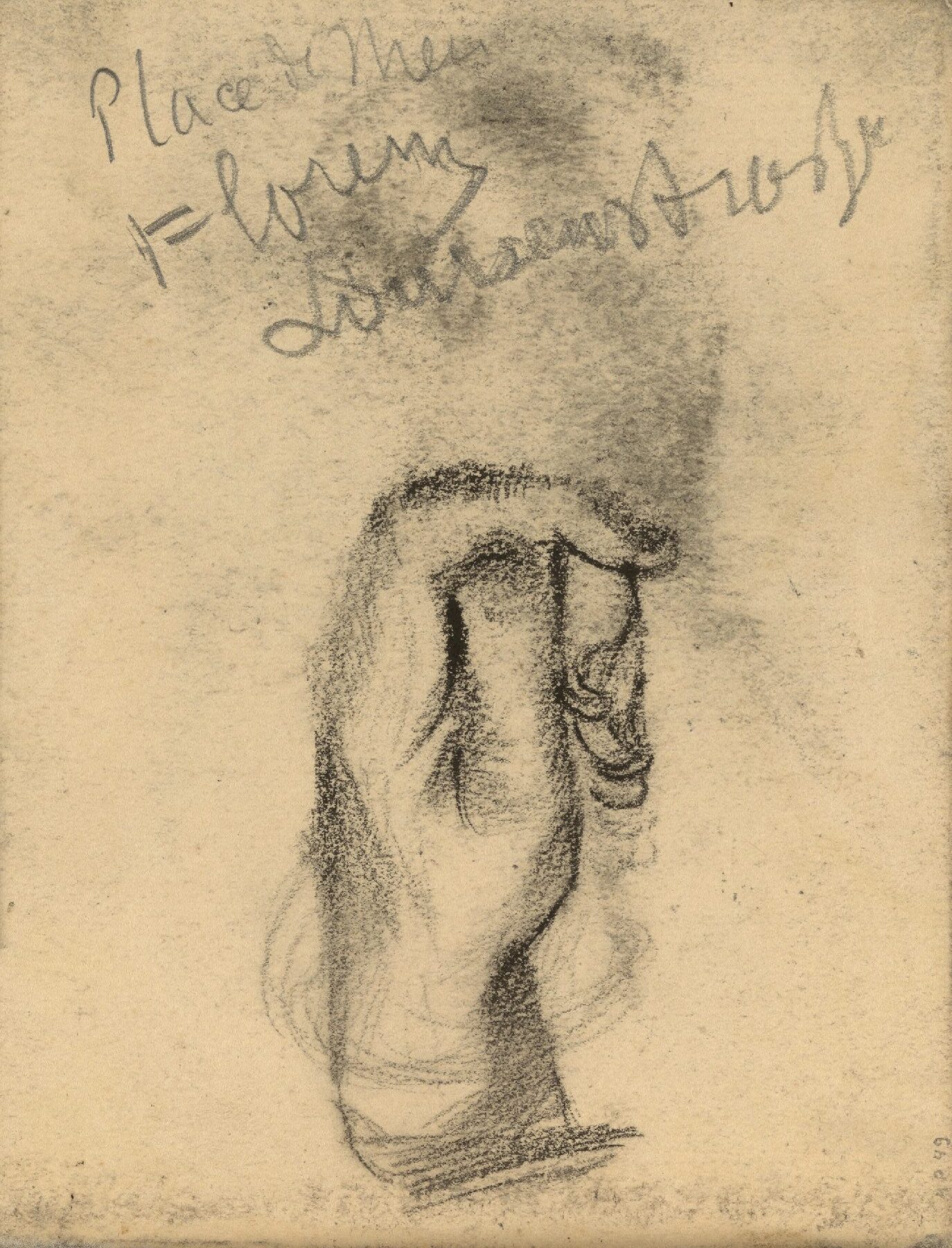 Hand en notitie Vincent van Gogh (1853 - 1890), februari-juni 1886