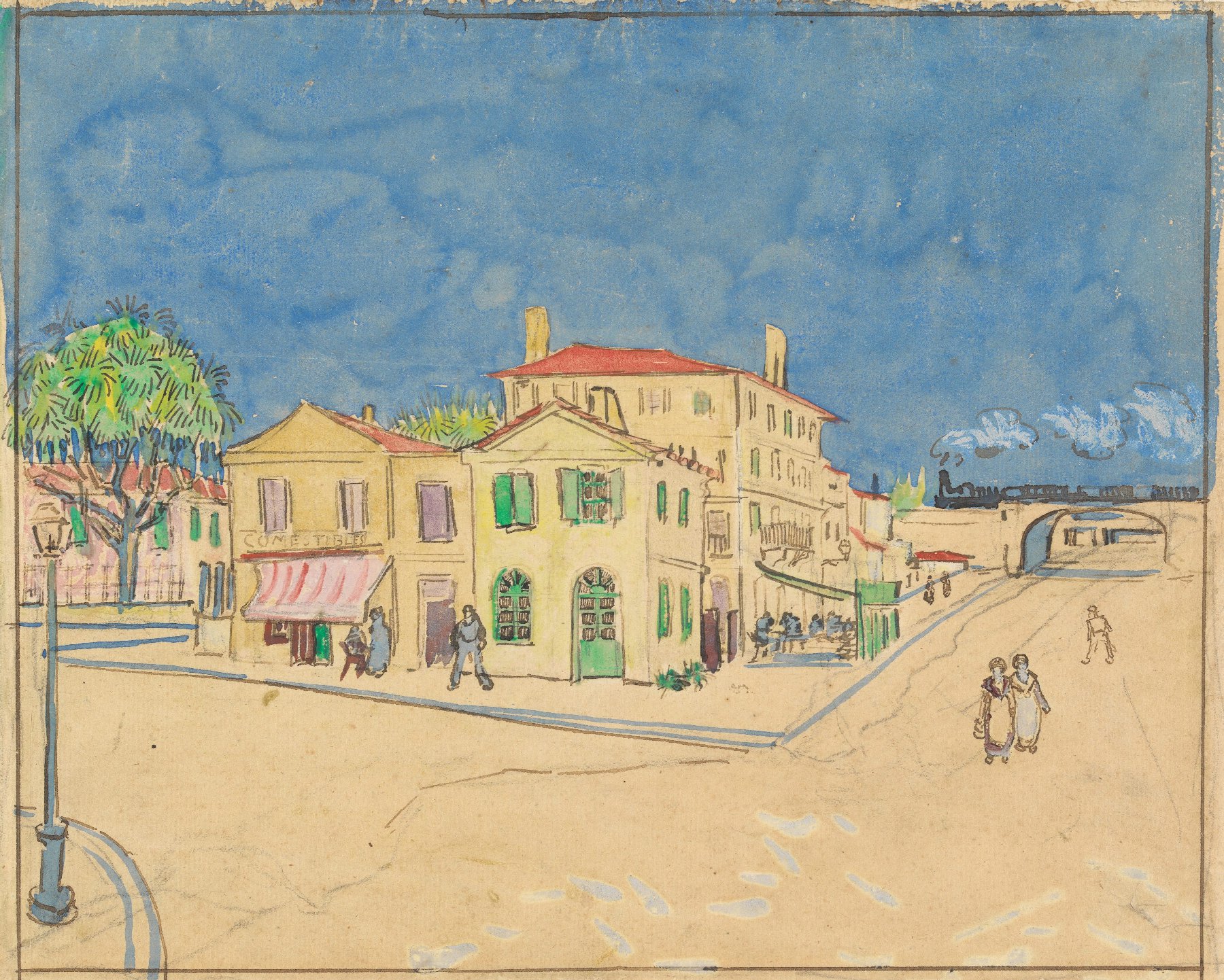 Het Gele Huis (De straat) Vincent van Gogh (1853 - 1890), Arles, oktober 1888
