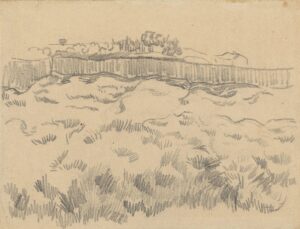 Het ommuurde korenveld Vincent van Gogh (1853 - 1890), Saint-Rémy-de-Provence, april-mei 1890