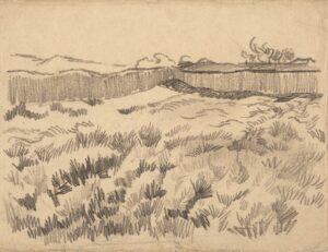 Het ommuurde korenveld Vincent van Gogh (1853 - 1890), Saint-Rémy-de-Provence, april-mei 1890