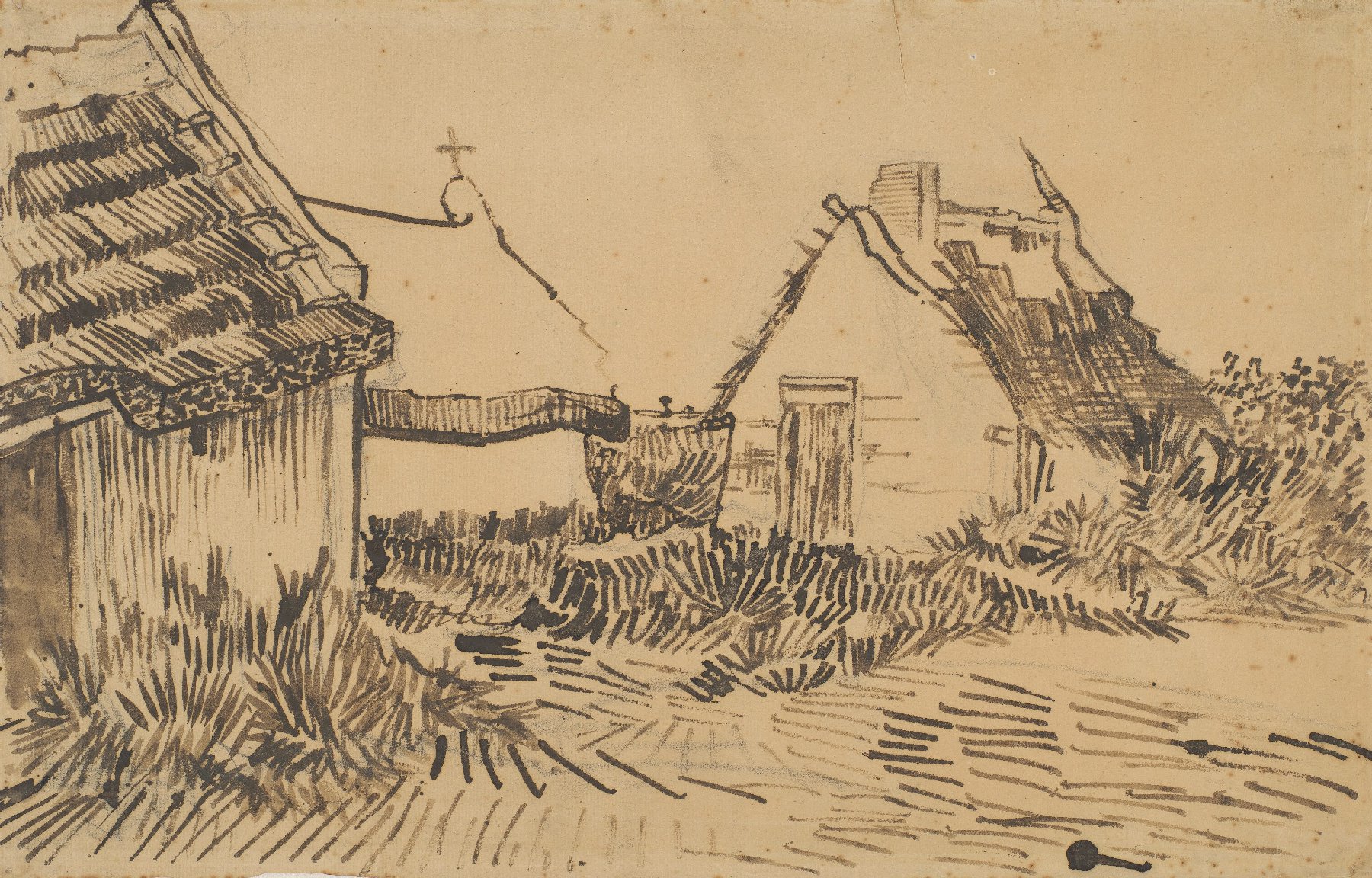 Huizen in Les Saintes-Maries-de-la-Mer Vincent van Gogh (1853 - 1890), Arles, mei-juni 1888