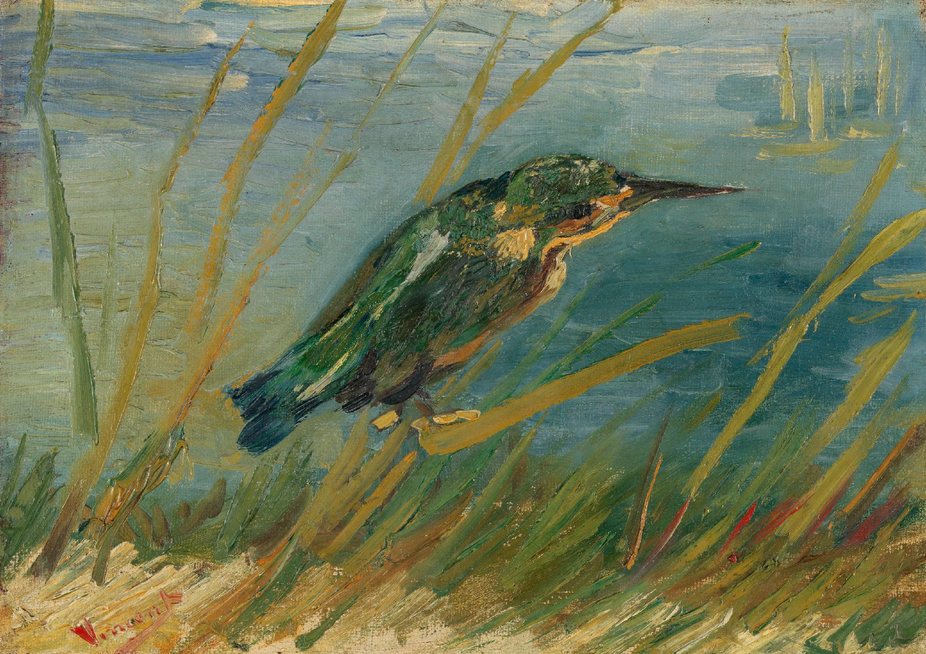 IJsvogel aan de waterkant Vincent van Gogh (1853 - 1890), Parijs, juli-augustus 1887