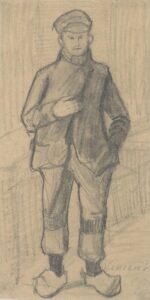 Jongen met pet en klompen Vincent van Gogh (1853 - 1890), Den Haag, januari-maart 1882