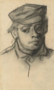 Kop van een jongeman Vincent van Gogh (1853 - 1890), Nuenen, december 1884-mei 1885