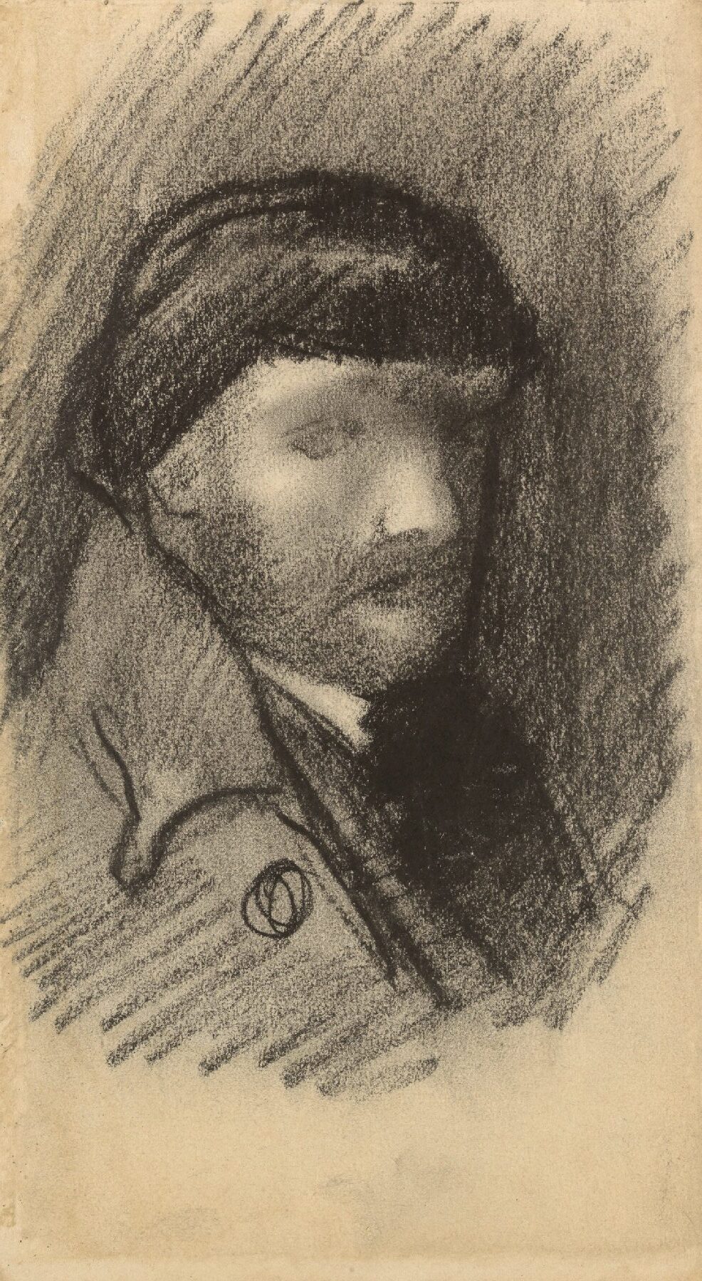 Kop van een man Vincent van Gogh (1853 - 1890), Parijs, februari-juni 1886