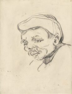 Kop van een man Vincent van Gogh (1853 - 1890), Auvers-sur-Oise, mei-juli 1890