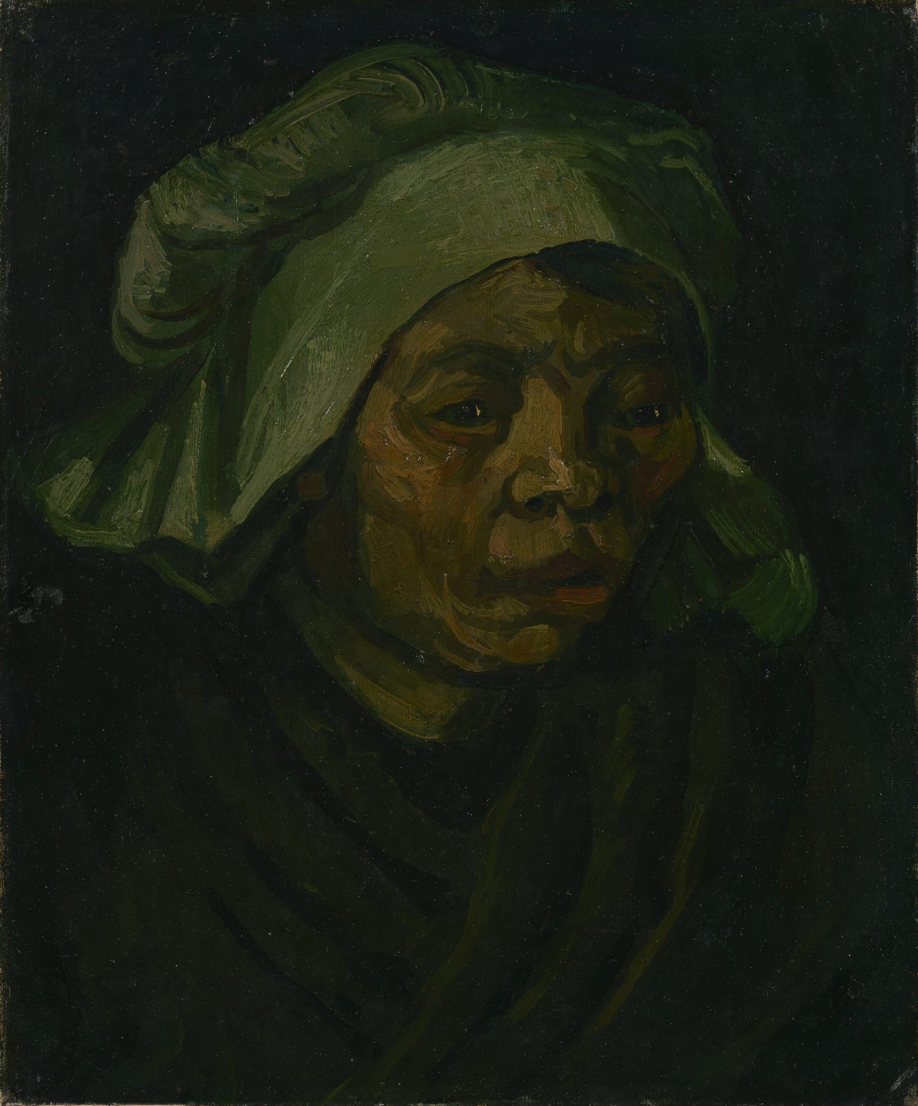 Kop van een vrouw Vincent van Gogh (1853 - 1890), Nuenen, maart 1885