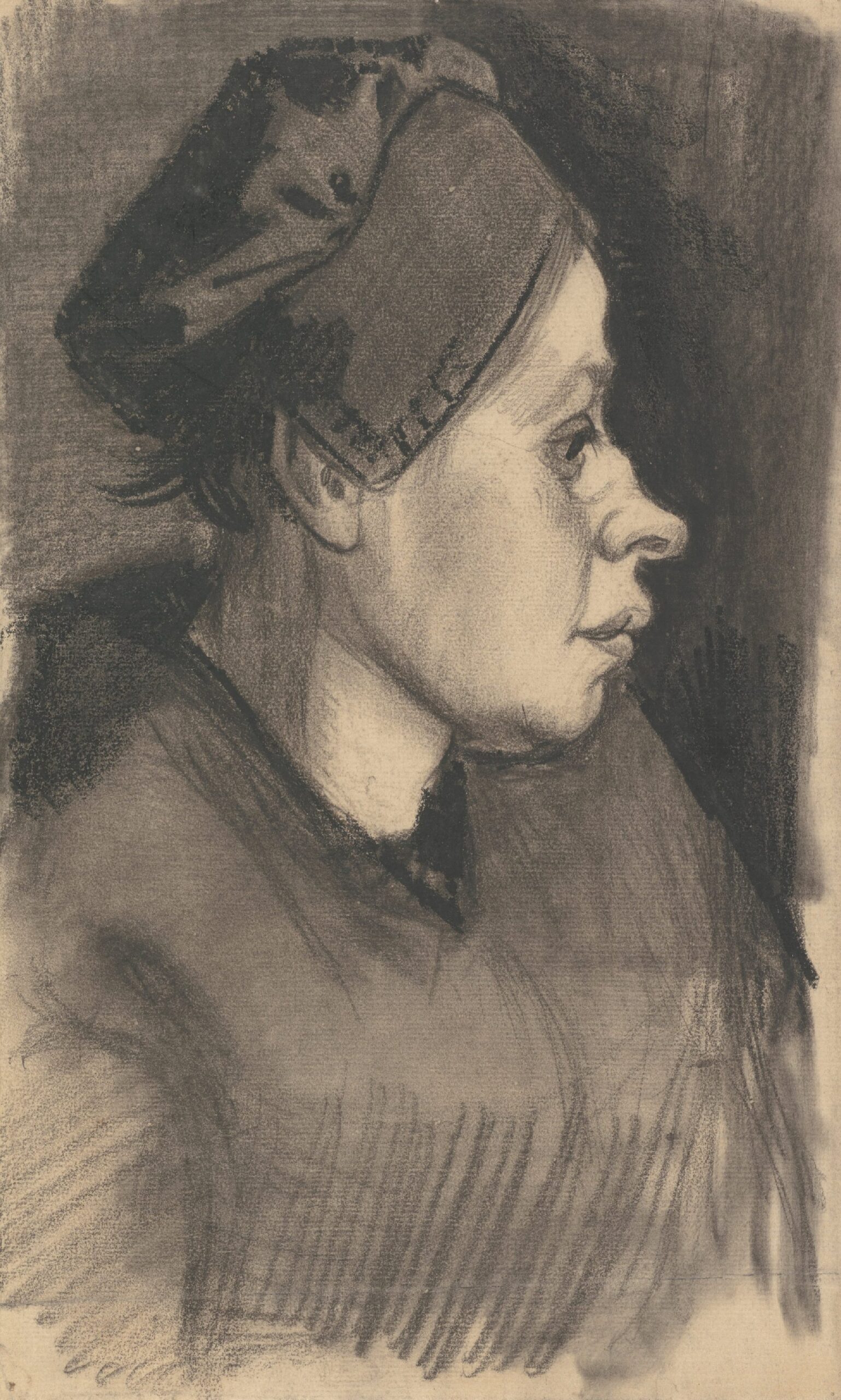 Kop van een vrouw Vincent van Gogh (1853 - 1890), Nuenen, december 1884-mei 1885