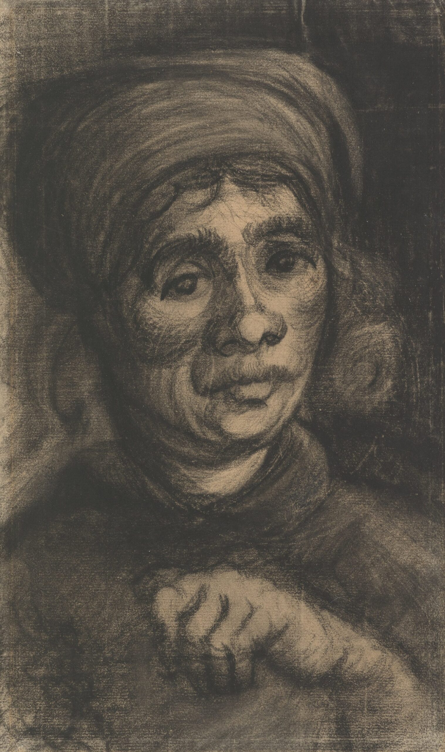 Kop van een vrouw Vincent van Gogh (1853 - 1890), Nuenen, december 1884-mei 1885