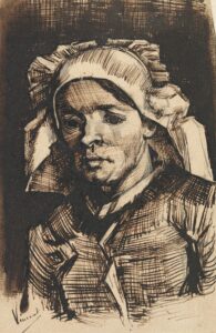 Kop van een vrouw Vincent van Gogh (1853 - 1890), Nuenen, december 1884-januari 1885