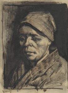 Kop van een vrouw Vincent van Gogh (1853 - 1890), Nuenen, december 1884-januari 1885