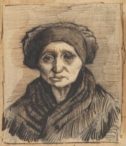 Kop van een vrouw Vincent van Gogh (1853 - 1890), Nuenen, december 1884-januari 1885